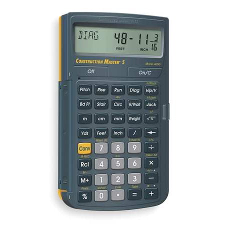 CALCULATED INDUSTRIES 4050 Construction Calculator,5 5/8 Lx3 In (Best Construction Calculator App)