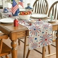 thumbnail image 4 of Silver Fireworks Patriotic 4th of July Table Runner, Seasonal Kitchen Dining Table Decoration for Home Party Decor 13x72 Inch, 4 of 6