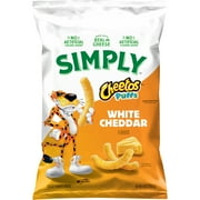 Simply Cheetos Puffs Cheese Flavored Snacks, White Cheddar, 8 ounce Bag