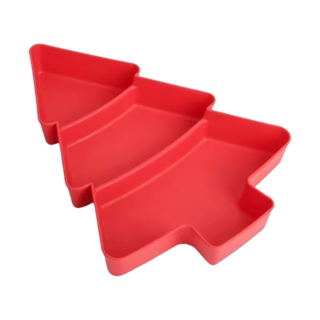 Binwennn Christmas Tree Nut Tray Snack Assortment Assorted And Convenient Sectional Serving Platter For Lazy Snacks Heart Cake Pans for Baking Conveyor Oven Parts Half Sheet Pan Rack Stone Pan Set
