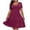 *Wine, variant on VBVC Women's Plus Size Short Sleeve Tiered Mini Dress , Ladies' Crew Neck Ruffle Hem Casual Dress , Summer Loose Fit Babydoll Dress For Women,Black,XL-5XL
