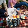 thumbnail image 5 of FORMRS Insulated Cooler Bag 24 Cans Capacity Soft Leakproof Lunch Box with Side Pockets, Floral Lemon, 5 of 7