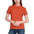 thumbnail image 3 of UVEASISHA Women's Sports Polos Shirts Cool Performance Tennis Polos Quick Dry Active Tops Lightweight Short Sleeve Golf Polos Brown S, 3 of 7