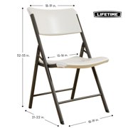Your Chair Covers Stretch Fabric Solid Print Stretch Spandex Lifetime Folding Chair Slipcovers, Black