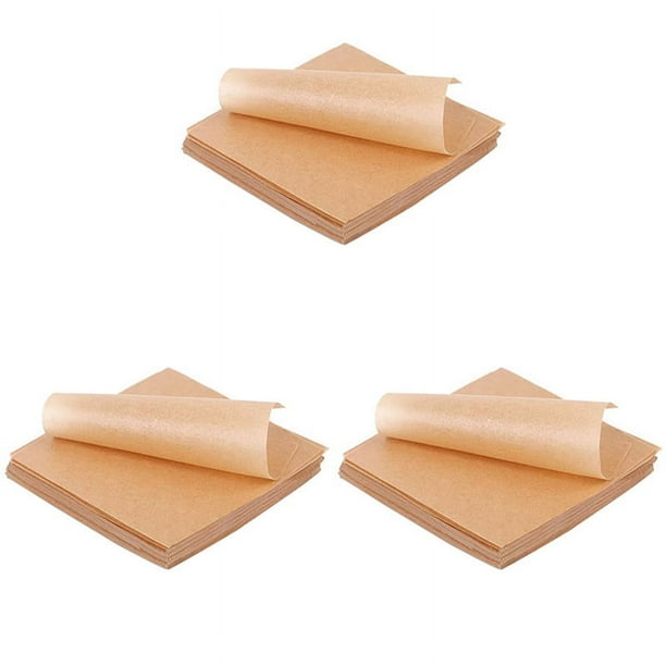 1500 Piezas Hojas para Hornear de Papel Pergamino Sin Blanquear. Pergamino Precortado Antiadherente de Pulgadas. para Envolver