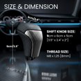 thumbnail image 6 of SHIFTIN Gray Carbon Leather Gear Shift Knob for Toyota Highlander 14-19 Tacoma 16-23 TRD, 6 of 11