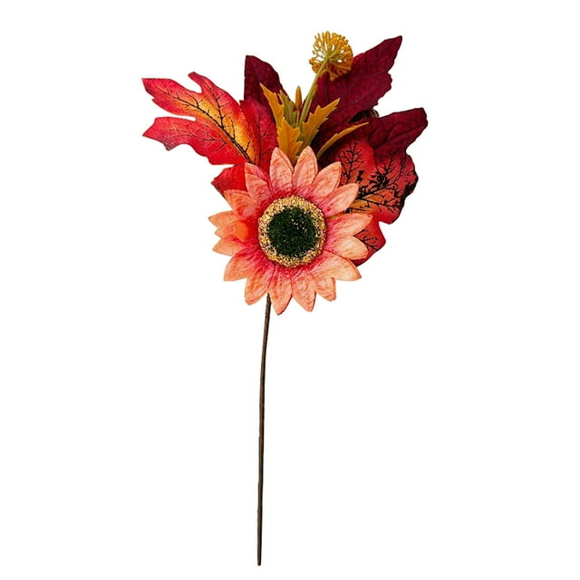 Décoration Maison Moderne, Pièces Décoratives d'Halloween : Fleurs d'Érable Citrouille Pomme de Pin Accessoires Rouges Festival Accessoires Colorés Automne
