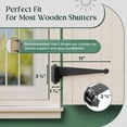 thumbnail image 2 of Renovators Supply Black Offset Strap Lift Off Pintle Hinge 11.8 x 2 1/4"" L Wrought Iron Pin Hinges forShutters, Doors or Gates w/Hardware Pack of 40, 2 of 9