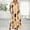 Khaki, variant on Fankiway Women'S Summer Casual Short Sleeve Crewneck Dress Casual Flowy Tiered Maxi Beach Dress with Pockets Feather Printing Dress Summer Dresses for Women Womens Dresses Plus Size Clearance