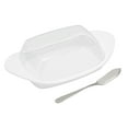 thumbnail image 3 of Butter Dish, Butter Box Freshness-Keeping PP+Stainless Steel Durable  For Butter For Cheese For Home For Restaurant White, 3 of 8