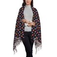 thumbnail image 2 of Rateoe Multi-Colored Stars Women's Traditional Scarf Wrap Tassel Shawl Fringes Neck Head Shawl Retro Scarf, 2 of 8