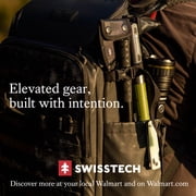 (2 pack) Swiss Tech Zuverlässig LED Flashlight with Power Bank, 6500 Lumens, Dual Power Rechargeable and AA Batteries