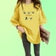 thumbnail image 3 of Camiseta de mujer estampada manga corta cuello redondo camiseta suelta de verano, amarillo, M sidaley AP001204-21B, 3 of 7