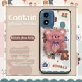 thumbnail image 2 of KDY-Phone Case For MOTO G Play 2024/4G/5G, Back Cover Dirt-resistant Kickstand Cute Soft Case Fashion Design TPU Rotatable stand Skin feel silicone Glitter Quicksand Waterproof Cartoon, 2 of 9