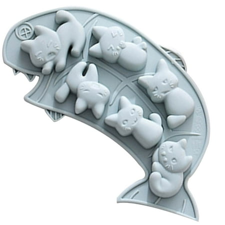 

1pcs Halloween Silicone Mold Fish-shape Candy Mould Heat-resistant Non-stick Cake Ice Tray Mold Easy to Remove DIY for Kitchen Refrigerator Oven