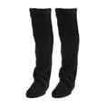 thumbnail image 4 of Segolike Plush Leg Warmers, Thigh High Socks, Sleeping Socks, Boot Socks Stocking Slipper Stockings, over Knee Fuzzy Socks for Bedroom Black, 4 of 8