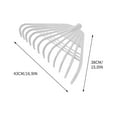 thumbnail image 3 of Heavy Duty Plastic Garden Rake Thickened Rubber Leaf Rake for Lawns & Artificial Grass Iron Gardening Tool for Leaves,Pinecones & Yard Debris, 3 of 3