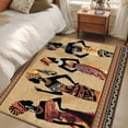 thumbnail image 4 of African Black Women Runner Rug 2.7x5 FT, Non Slip Entryway Carpet, Boho Ethnic Tribe Vintage Brown Washable Soft Floor Carpet Entrance Mat Non-Shedding Throw Rug for Hallway Laundry Room Bedside, 4 of 9