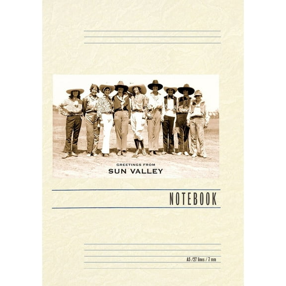 Vintage Lined Notebook Greetings from Sun Valley, Cowgirls (Paperback)