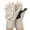 Beige, variant on VEGCOO Winter Fingerless Gloves for Men & Women - Convertible Knit Mittens with Flip Cover, Warm Wool Blend, Non-Slip Leather Palm, Adjustable Hook & Loop Strap