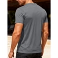 thumbnail image 4 of Fabrcox Henley Shirts for Men Button Down V Neck Men's Shirts Short Sleeve Summer Outdoor Running Mens Big and Tall Shirt, 4 of 4