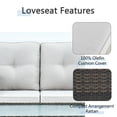 thumbnail image 5 of POCASSY 2 Piece Rattan Sofa Seating Group with Cushions, 5 of 5