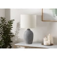 thumbnail image 3 of Lighting - Table Lamp - 18"h - gray Ceramic - Ivory/Cream Shade - Contemporary, 3 of 4