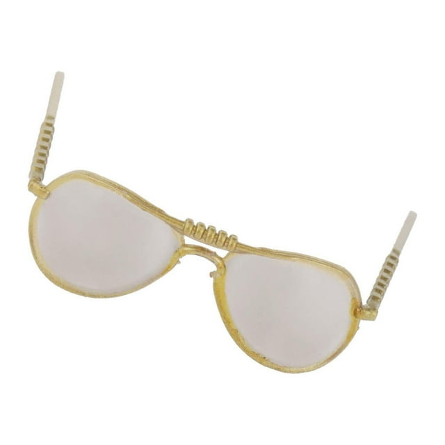 ZLight Fashionable Round Sunglasses for 1/6 Scale Figures Sleek and Modern D03 Gold 2.6x2.3cm 1Set