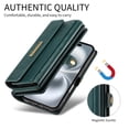 thumbnail image 5 of Allytechgroup Crossbody Wallet Case for Apple iPhone 17, Magnetic PU Leather Flip Protective Case Cover with RFID Blocking, 14 Card Slots Cash Pocket Zipper Pocket Shoulder Strap,Green, 5 of 11