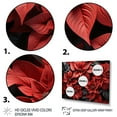 thumbnail image 3 of Designart "Poinsettias Vibrant landscape" Floral Floater Framed Wall Art Living Room, 3 of 7