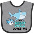 thumbnail image 3 of Inktastic My Great Uncle Loves Me with Cute Sharks Boys or Girls Baby Bib, 3 of 4
