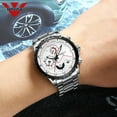 thumbnail image 4 of NIBOSI Mens Watches Chronograph Stopwatch Date Genuine Leather 30M Waterproof Clock Man Quartz Watches Men Sports Watch, 4 of 6