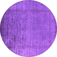 thumbnail image 1 of Ahgly Company Indoor Round Oriental Purple Industrial Area Rugs, 3' Round, 1 of 4
