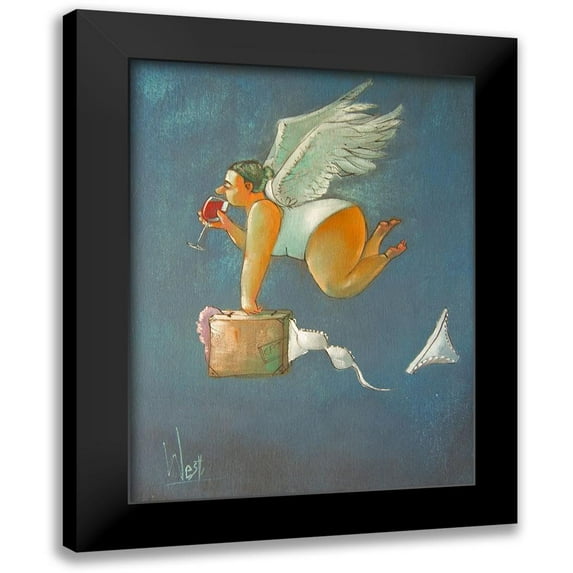 West, Ronald 19x24 Black Modern Framed Museum Art Print Titled - On Holiday