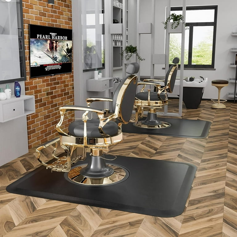 Omysalon 4 X 5 1 2 Thick Salon Mat For Hair Stylist Barber Floor Mats W Round Base Chair Comfort Standing Beauty Spa Equipment Com