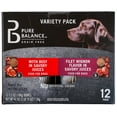 thumbnail image 2 of (5 pack) Pure Balance Grain Free With Beef and Filet Mignon Flavor in Savory Juices Wet Dog Food Variety Pack, 3.5 oz, 12 Count, 2 of 7