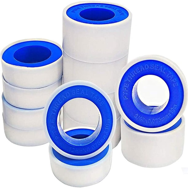 Aleko 15 rollos de cinta de sellado de teflón PTFE para tuberías, fontanería y fontanería, cabeza de aire, accesorios para fugas de agua, tubería roscada, color blanco ACTIVE Biensenido a ACTIVE