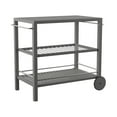 thumbnail image 2 of Southern Enterprises 38" Gray Contemporary Outdoor Bar Cart with Wheels, 2 of 4