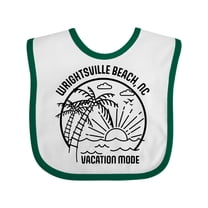 Inktastic Summer Vacation Mode Wrightsville North Carolina Boys or Girls Baby Bib