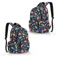thumbnail image 2 of Xixirimido Cartoon Dinosaurs Planets Stars Print 17" Multi Pockets Kids Backpack for Boys Lightweight School Bag Girls Large Bookbag for Elementary Middle High School Students, 2 of 8