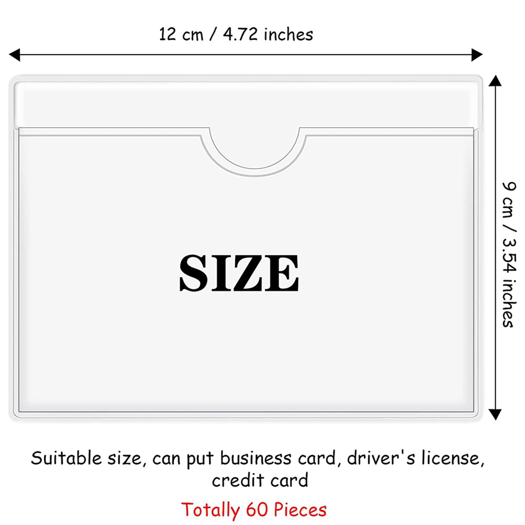 300 Pack 3.5 x 4.7 Inches Self-Adhesive Label Holder Card Pockets Label Holder Clear Plastic Library Card Holder