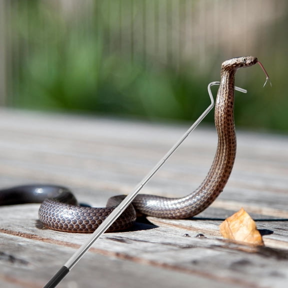 WHAMVOX Professional Snake Hook Retractable and Durable Made of Stainless Steel for Safe Reptile Handling 39.5 Inches