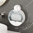thumbnail image 5 of NonPunch Bathroom Organizers Wall Mount Soap Dish With Secure Suction And Cover Durability Plastic Construction, 5 of 9