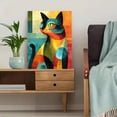 thumbnail image 5 of Maximalist Retro Cat Canvas Wall Art, Colorful Affirmation Print, Trendy Home Wall Decor, 5 of 8
