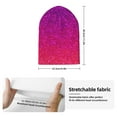 thumbnail image 2 of Yiaed Light Purple Glitter Print Winter Beanie for Men Women, Fleece Lined Beanie Soft Warm Knit Hat Ski Stocking Cuffed Ca, 2 of 6