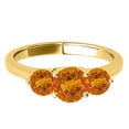 thumbnail image 2 of Aonejewelry Women's 2.25 Carat Three Stone Citrine Ring in 10k Yellow Gold, 2 of 5