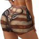 thumbnail image 1 of Balery Deer American Flag Wall Pantalones cortos de entrenamiento estampados para mujer, sin costuras, ajustados, para gimnasio, yoga, correr, deportes, ejercicio activo, fitness.-X-Large, 1 of 8
