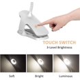 thumbnail image 3 of Rechargeable Cordless Led Desk Lamp, 3 Color And 3 Dimmable, Touch Bedside Light With Clip For Children, 28 Leds, Portable Clip-on Reading Light For B, 3 of 5