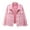 Pink, variant on Luwomo Womens' Denim Jackets Solid Color Large Size Long Sleeve Lapel Button Loose Fit Coat Tops Black,L