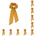 thumbnail image 3 of Diadema de poliéster Qarigey para mujer 142O Amarillo liso 10Conjunto, 3 of 6